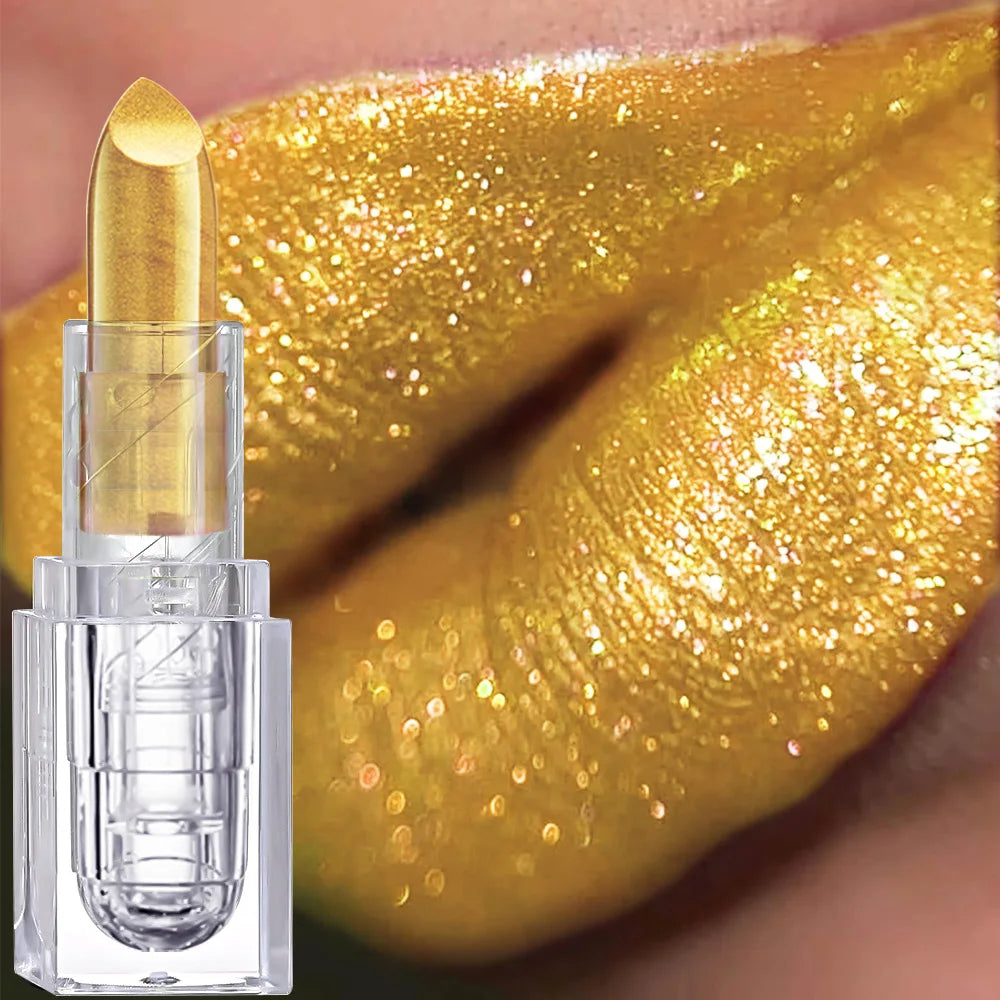 Custom Logo Long-Lasting Natural Lipstick 10 Color 24K Gold Moisturizing Color Changing Lipstick Magic Lipstick Change Color