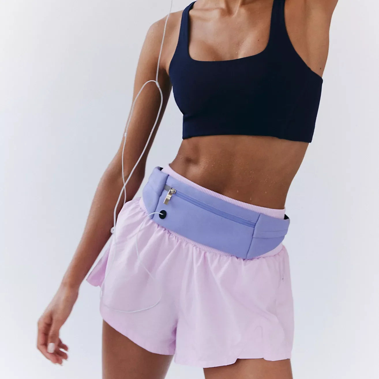 Custom Activewear High Waist Quick Dry Athletic Workout Shorts Women Durable Running Shorts Built-In Briefs