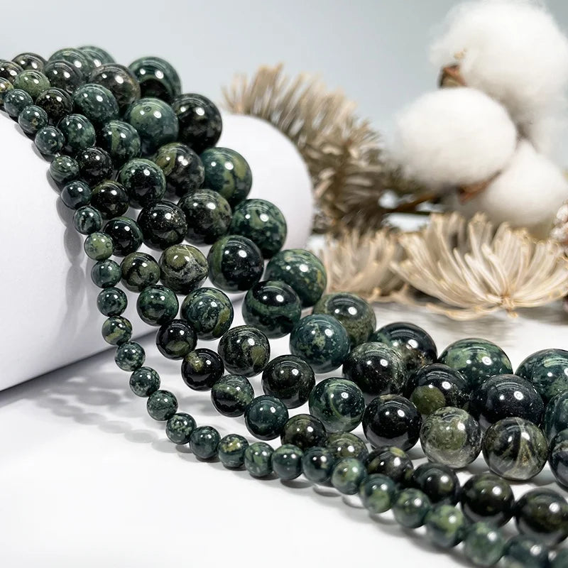 Wholesale Kambaba Jasper Jewelry Making Crafts Natural Loose Gemstones Smooth Round Beads for Jewelry Making