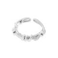 Geometric Arc Knot Ring Women 18K Gold Sterling S925 Rhodium Silver Plated Trendy Wedding/Anniversary Pure Silver S925