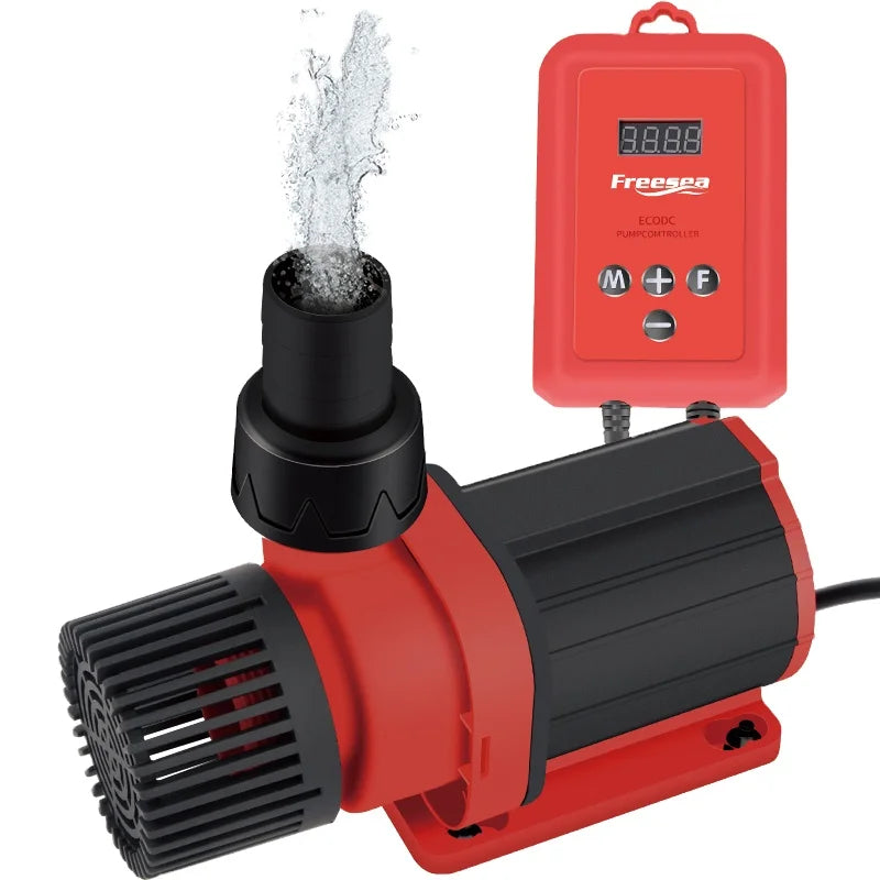 FREESEA 24V DC Solar Power Small Submersible Water Pump 100W Plastic Cylinder for Aquarium Fish Tank Koi Pond