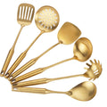 Wholesale Custom Gold 304 Stainless Steel Kitchen Utensil Set with Eco-Friendly Design Dishwasher Safe & Anti-Slip Features