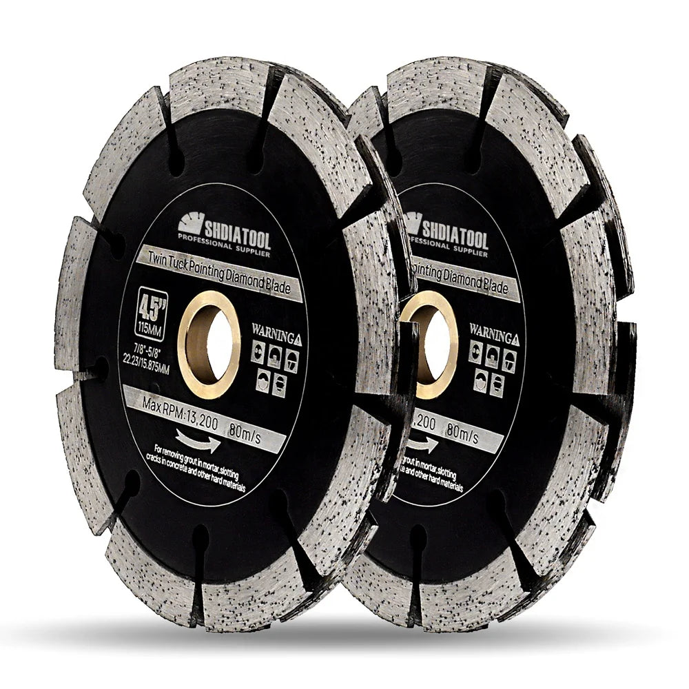 4.5/5in Double Sandwitch Diamond Tuck Point Slotted Saw Blade Cutting Wheel Grinding Disc for Concrete Asphalt Hard Brick Stone