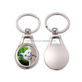 Custom Wholesale DIY Blank Sublimation Metal Round Keychain