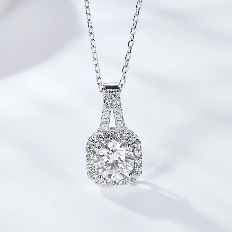 Starsgem 1 Ct Sterling Silver Heart Jewelry Necklace for Women Sterling Silver Fashion Jewelry Necklaces