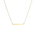 EManco Dainty Bar Pendant Necklace 316L Stainless Steel Necklace Non Tarnish Pendant Collarbone Chain for Women Custom Layer
