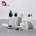 30ml 50ml 100ml Promotional Various Good Quality Acrylic Luxury White Silver Cosmetic Airless Pump Bottle and Jar Skincare Set
