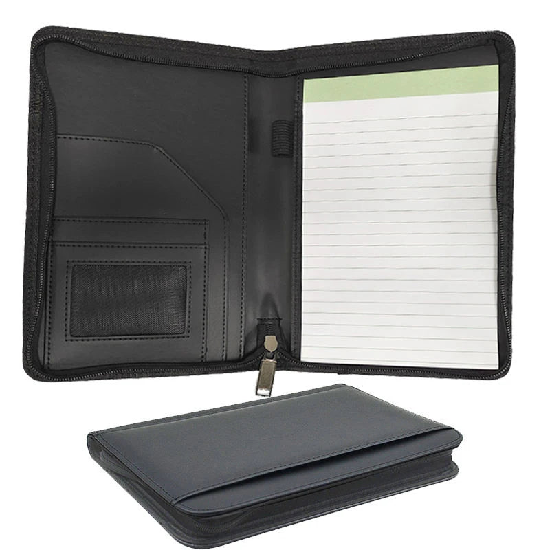 ModernQiu A5 PU Leather Cardboard Presentation Folder Factory Direct Sale for Document Storage Unisex File Folders