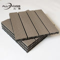 Popular Ecological 30*30 DIY Terrace Teak Tiles WPC Interlocking Decking Tile for Patio Outdoor Floor