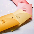 Wholesale 250gsm Pearl Paper Colored Printing Envelope with Heart Buckle
