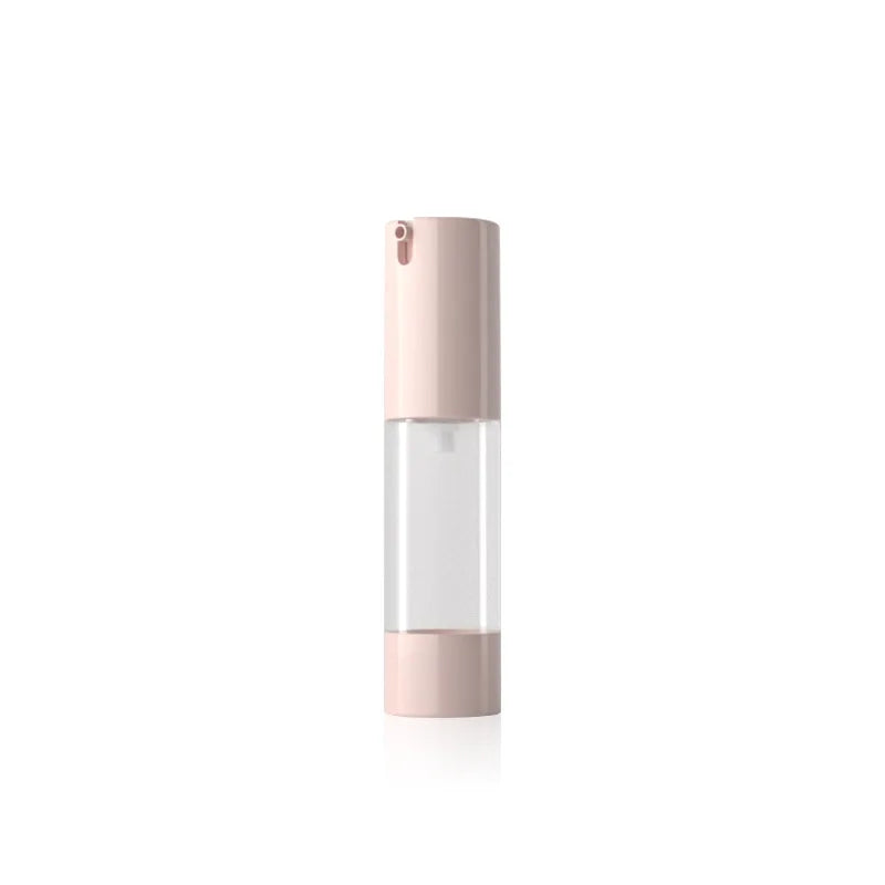 Label Printing AS 30ml pink Color clear Plastic Airless Cosmetic Skincare Lotion Bottle with Dispenser Pump