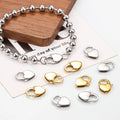 18K Gold Plated Stainless Steel Heart-Shaped Spring Clasp Oro Connector Clasp for DIY Necklace Handmade Jewelry Making Findings