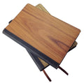 Luxury Custom Notebook A5 A6  Flat Binding Wooden Notebook Cherry Walnut Wood Leather Cover Diary Environmental Notebook