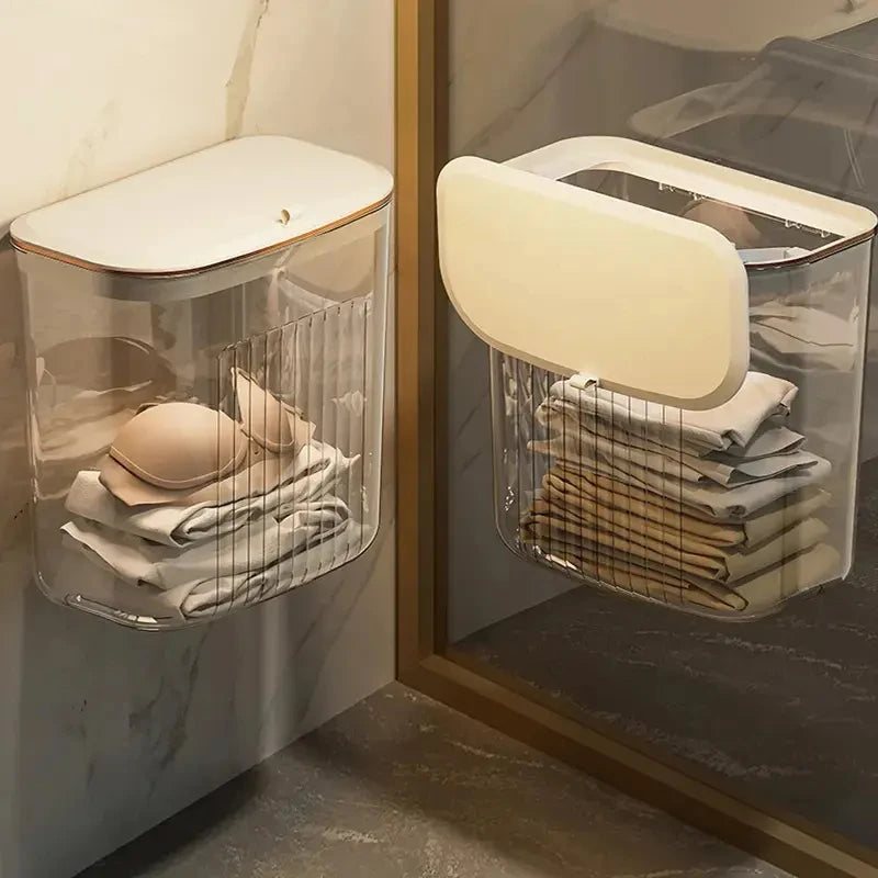 OWNSWING Versatile Plastic Laundry Baskets Bathroom Organizer Underwear Dirty Laundry Basket for Laundry Storage