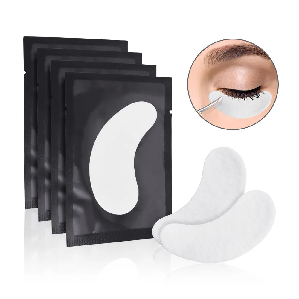 Custom Logo Non-Woven Gel Eye Pads Kit Wet Lash Makeup Remover Pads Custom Eyelash Extension Tools