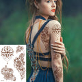 Free Sample Removable Henna Tattoo Sticker Custom Brown Maroon Tattoo Sticker for Body Art