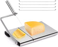 Stainless Steel Cheese Slicer with 5 Replaceable Serving Wires Eco-Friendly Metal Cutter for Hard Cheese Butter & Cake