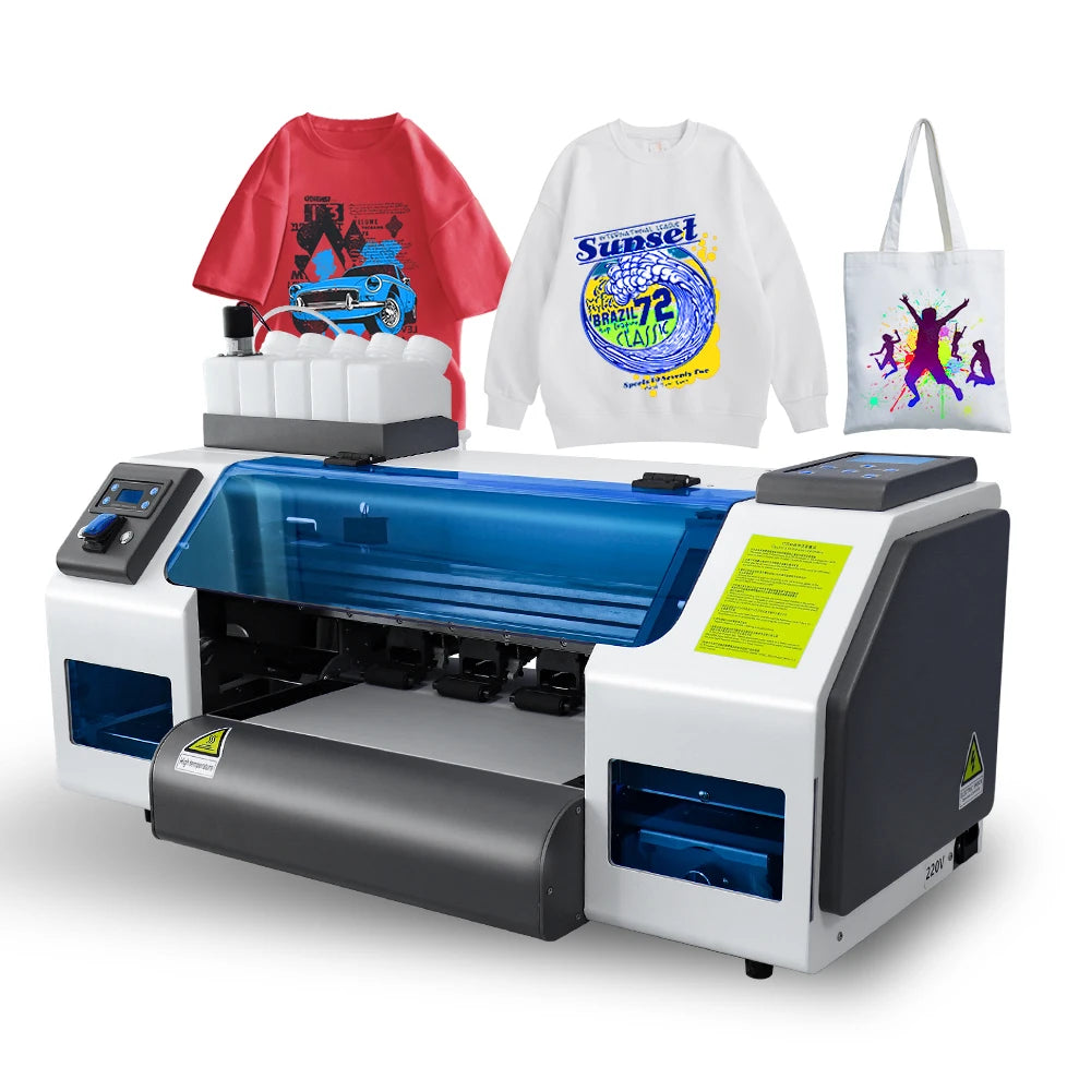 Flat A3 33cm DTF Printer PET Film Roll to Roll Transfer Pigment Ink Printing Machine with XP600 Printhead for T Shirt Clothes
