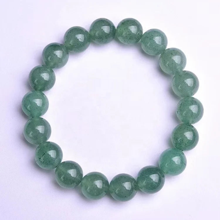 Wholesale Price Natural Crystals Healing Gemstone Green Strawberry Quartz Crystal Bracelet for Sale