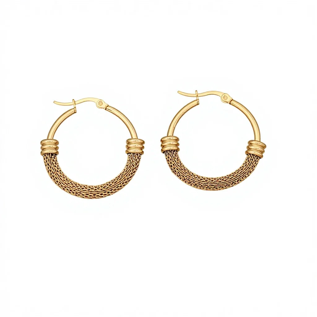 Women's Huggie Earrings Unique Designs Gold Plated Stainless Steel Large Hoop Hip Hop Wedding Party Gift Jewelry