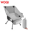 WOQI Ultra Light Customizable Logo Compact Iron Foldable Adjustable Height Lunar Camping Chair
