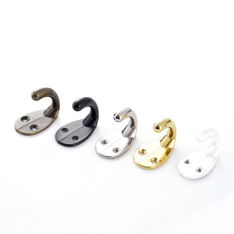Vintage Zinc Coat Hooks Antique Wall-Mounted Clothes and Hat Hooks with Screw Decorative Clothing Hooks