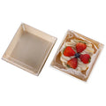 Biodegradable Wooden Takeaway Food Containers Cake Sushi Baking Boxes Customized Wooden Cake Box Contenedor De Comida De Madera