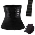 Custom Tummy Trimmer 13cm Snatch Me Bandage Wrap Waist Trainer Belt Adjustable Hooks Ladies Shaper Black 60%Polyester+40% Latex