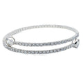 Fashion Jewelry 5A Cubuic Zircon Iced Out Bling Full Stones 925 Sterling Silver Women CZ Tennis Bracelet Bangle