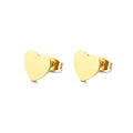 Small Tiny Trendy Bear Butterfly Dog Paw Leaf Gold Color Finger Heart Stud Earring