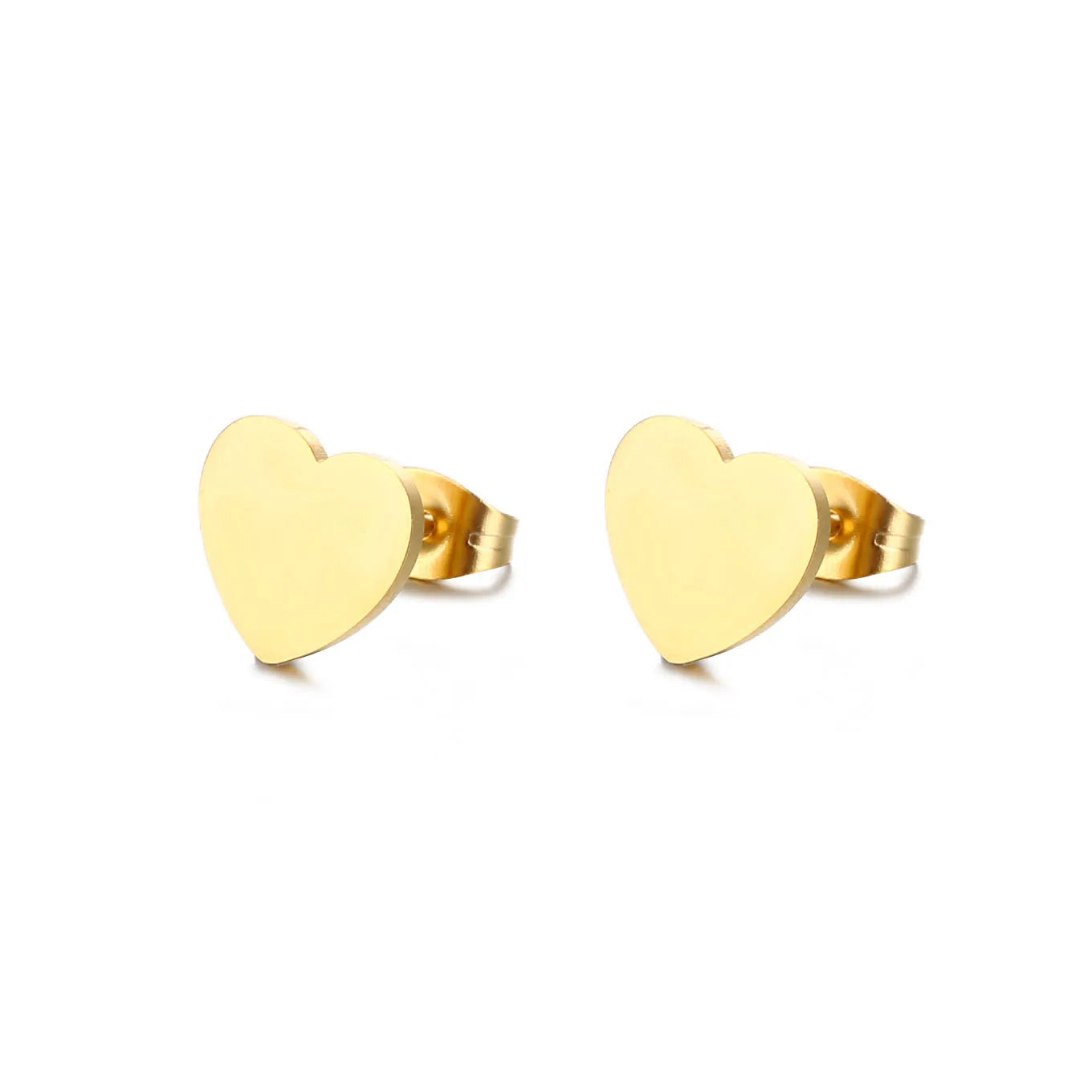 Small Tiny Trendy Bear Butterfly Dog Paw Leaf Gold Color Finger Heart Stud Earring