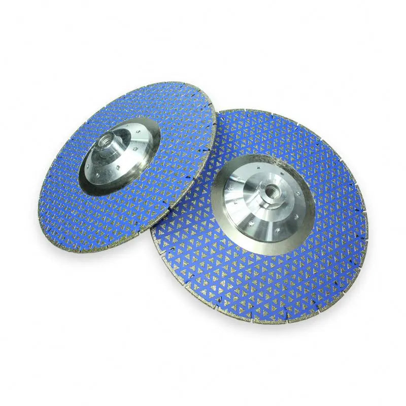 DEYI 125mm Double Side Triangle Shape Blade Electroplated Diamond Saw Blade Cutting Disc Grinding Wheel for Marble and Granite MegaBDM