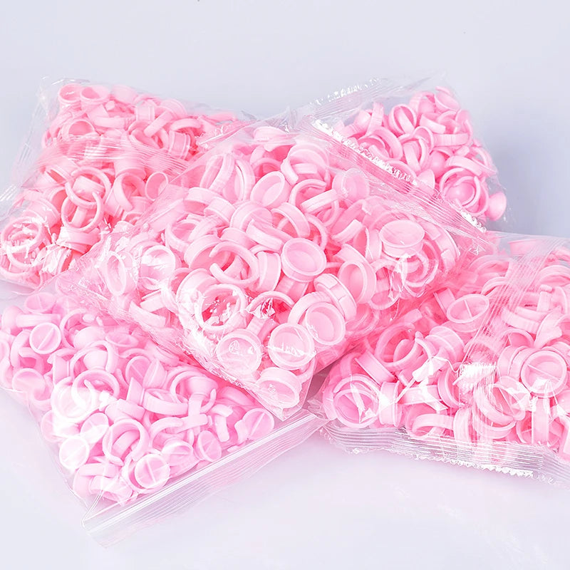 Yelix Eyelash Glue Container Ring Fast Fanning Glue Rings Cup Custom Flower Lash Supply Glue Lash Rings Wholesale Eyelash Tools