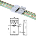 C45 Silvery White Universal 35mm DIN Rail Mounting Clip Aluminum Alloy Slideway Clasp Bracket with Snap Hook Guide Rail Buckle