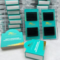 Wholesale QClashes Premium Individual Eyelash Extensions 0.03 0.15 J B CC Curl Matte Black Soft Cashmere Easy Fan Volume Lash
