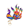 DRAL896 Fashion Enamel Peacock Brooch Ladies Bird Brooch Europe and America Jewelry Wholesale