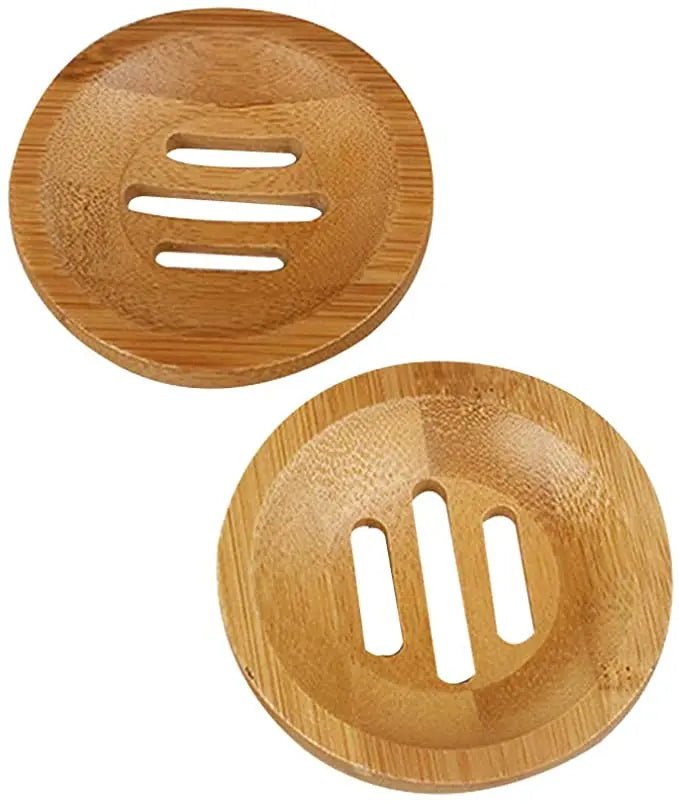 Custom Made Eco-Friendly Bamboo Soap Dish Bathroom Set with Classic Design 100% Compostable Soap Saver Holder Drainer Boxed