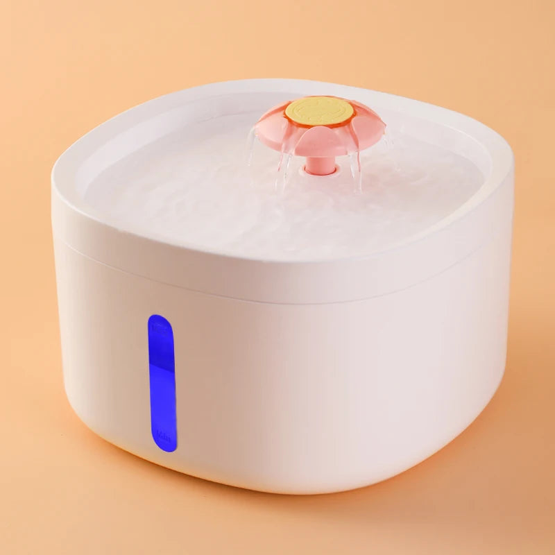 87oz/2.6L Ultra Quiet Cat Drinking Fountain LED Light Automatic Pet Water Fountain Cat Water Fountain