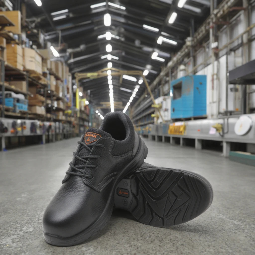 S3 Men's Anti-Smash Safety Shoes First Quality Oil-Proof Leather Composite Toe Work Shoe for Construction
