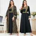 3241 Ramadan Women Muslim Abaya Sets  Femmes Robe UNI Dubai Muslim   Alabiya & Kaftan Open Abaya Kaftan