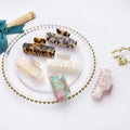 New Korean Style Acetate Big Hair Claw Clips for Thick Hair Geometric 9.5cm Acetate Claw Clips for Women