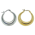 Chunky in Stock Thick Round Gold Hoops Earrings Hypoallergenic Tube Statement Earrings Female