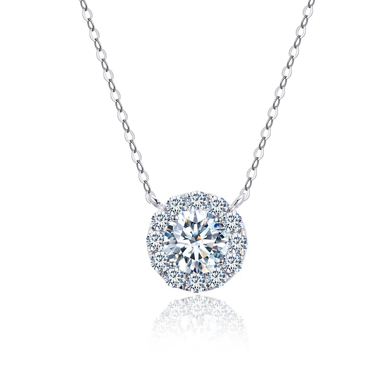 MSN-608 White Gold Fashion Jewelry Necklaces Lab Grown Diamond Necklace 10K 14K 18K Gold Necklace