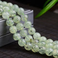 Fashion High Quality Natural Stone Prehnite Bulk Round Beads for Diy Jewelry Making