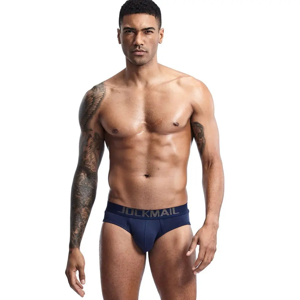 High-end Quality Man Rib Cotton Comfortable Breathable Underwear Customized Jacquard Band logo Boxers Briefs Shorts