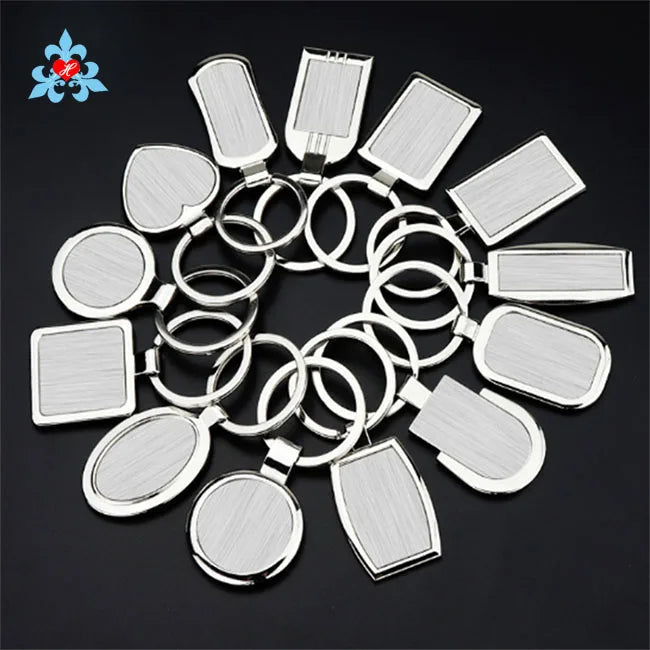 Custom Logo Silver Zinc Alloy Eco-Friendly Engraving Blanks Keychain