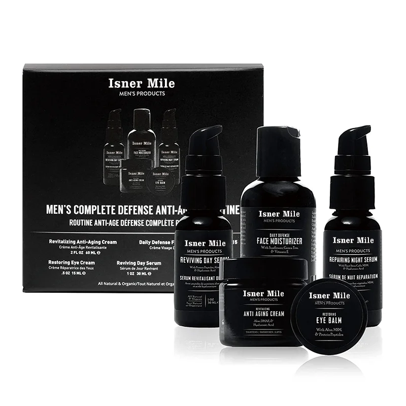 Private Label Face Moisturizer Cream Eye Balm Serum Men Grooming Kit