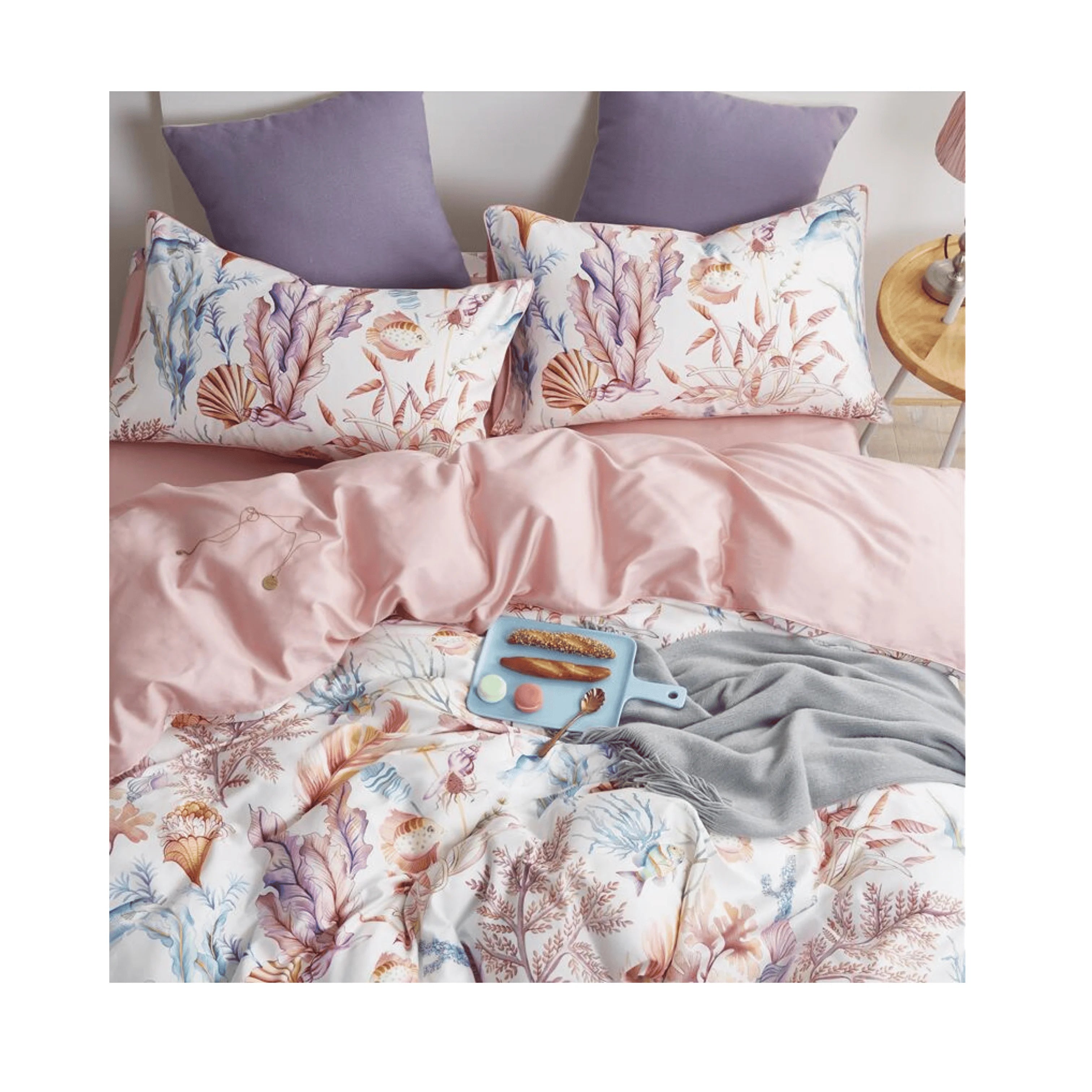 Wholesale Cotton Sabanas Polyester Egyptian Cotton King Bed Sheets Set