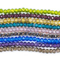 Wholesale High Quality Multicolor 10mm Size Flat Spacer Striped Glass Crystal Beads