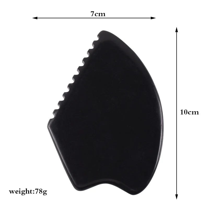 Huiying Natural Bian Stone Material Gua Sha Comb Jade Ax Shape Scraping Massage Tool